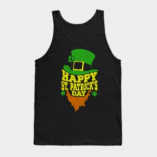 Happy St Patricks Day T-Shirt Shamrock Beard irish Gift Tee Tank Top